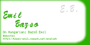 emil bazso business card